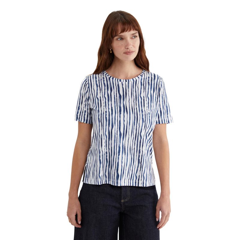 Sportscraft Tina Stripe SS Merc Tee image number 0